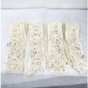 Anns 100% Cotton Lace Edging Trim LOT of 4YDs* Peking Handicraft Sewing Trim
